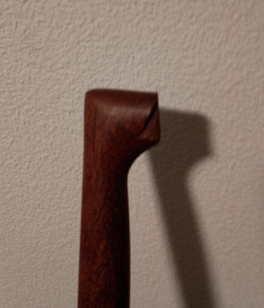 broken handle of cumaru cane