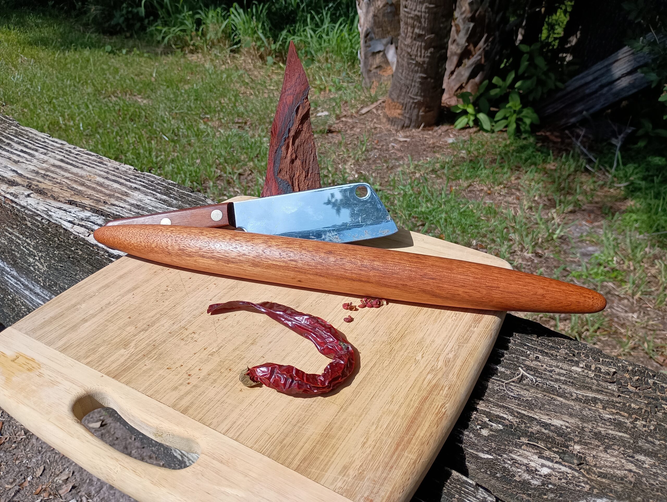 European style dough roller handmade from old-growth teak. 08-05-2025 Sarasota