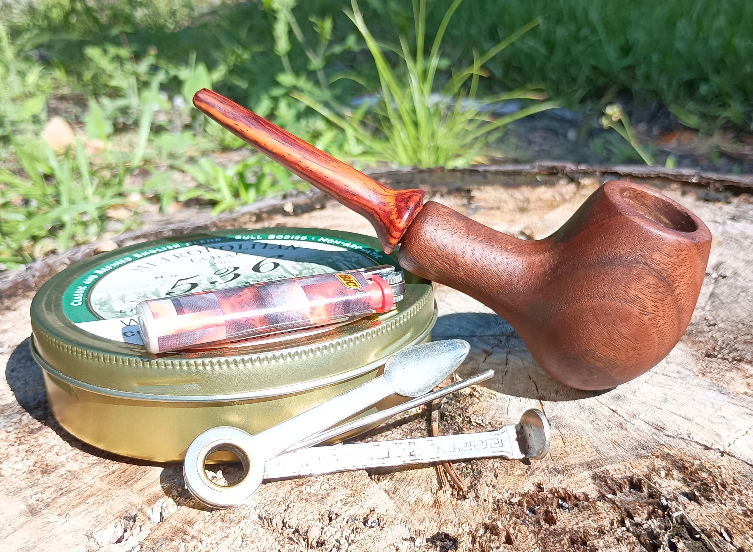 Handmade walnut pipe with cocobolo mouthpiece - 08-13-2025 Sarasota